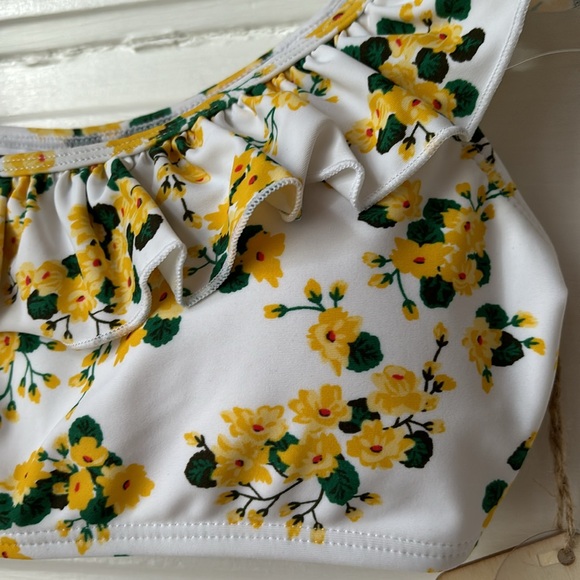 CABANA DEL SOL FLORAL RUFFLE BIKINI TOP - Picture 3 of 6